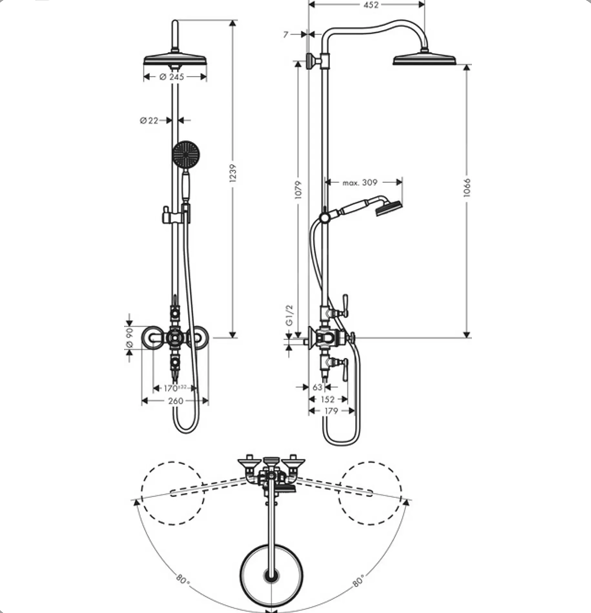 Colonne de douche Hansgrohe – Image 2