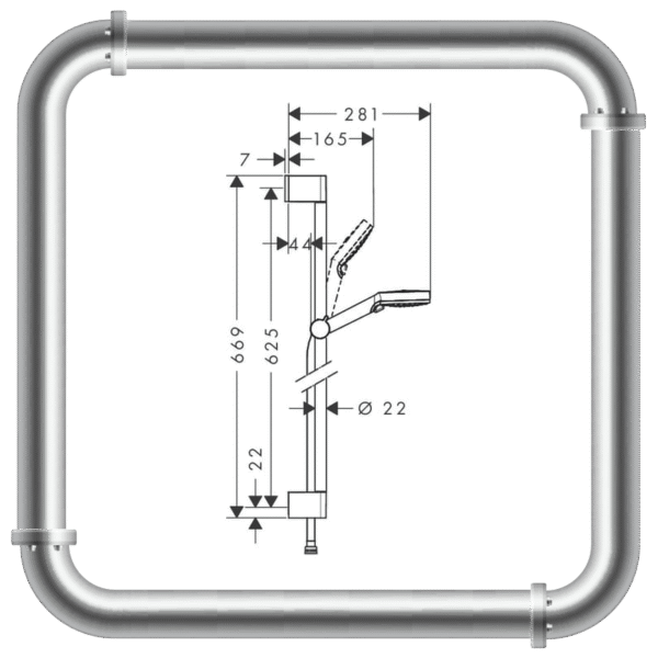 Colonne de douche Hansgrohe – Image 2