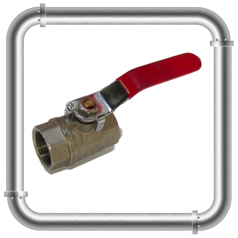 Vanne manette à bille à Levier 12 FxF Rouge BELCO