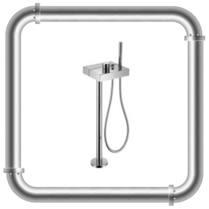 Mitigeur Hansgrohe baindouche sur pied pour baignoire îlot