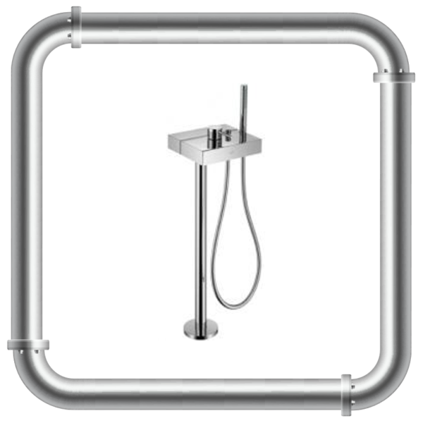 Mitigeur Hansgrohe baindouche sur pied pour baignoire îlot